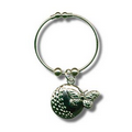 Stock Wine Charm- Golf Ball & Butterfly